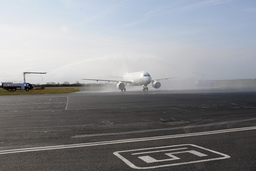 Celebrations as Air France Mainline arrives at Newcastle