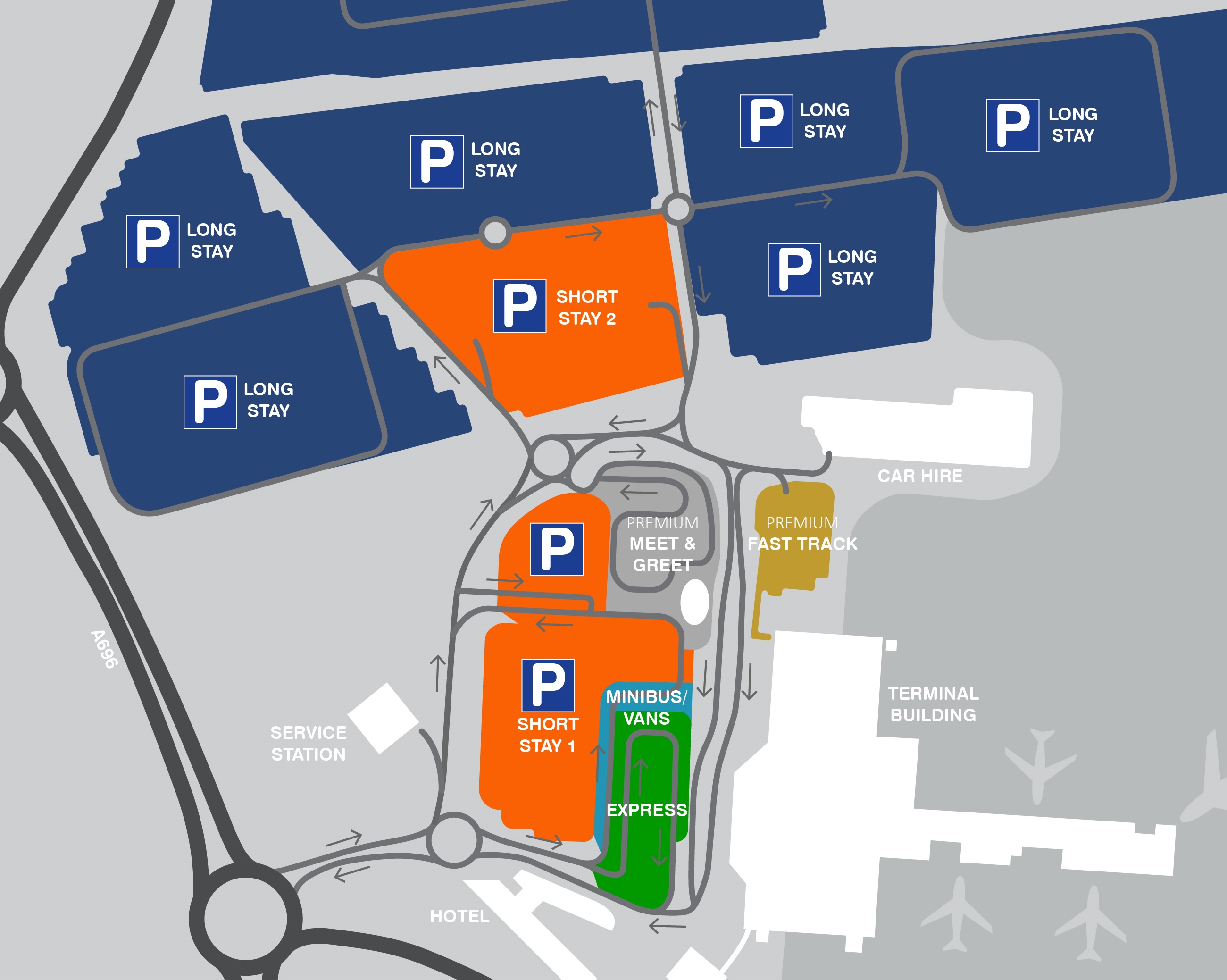 Auckland Airport Car Parking Map